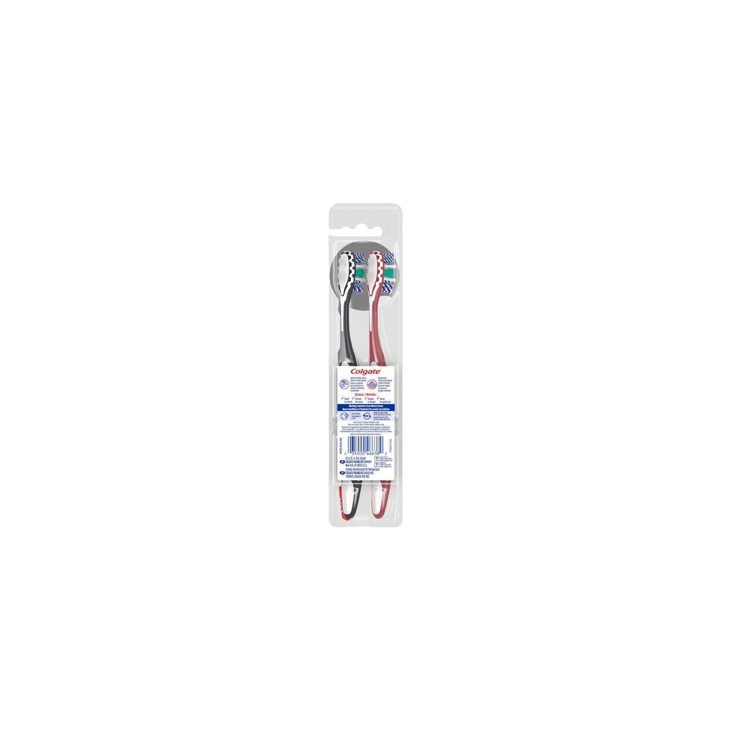 Colgate 360 Optic White Advanced Whitening Toothbrush, 2 Count