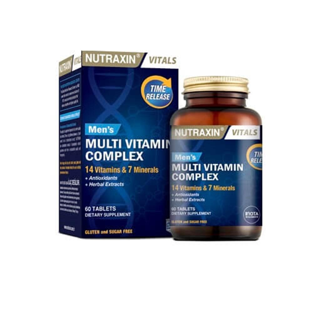 Nutraxin Multivitamin & Mineral Complex For Men - 60 Tablets - Comprehensive Vitamin & Mineral Supplement
