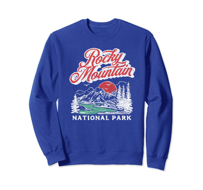 Rocky Mountain National Park 80S Sweatshirt - Unique Graphic Men Women