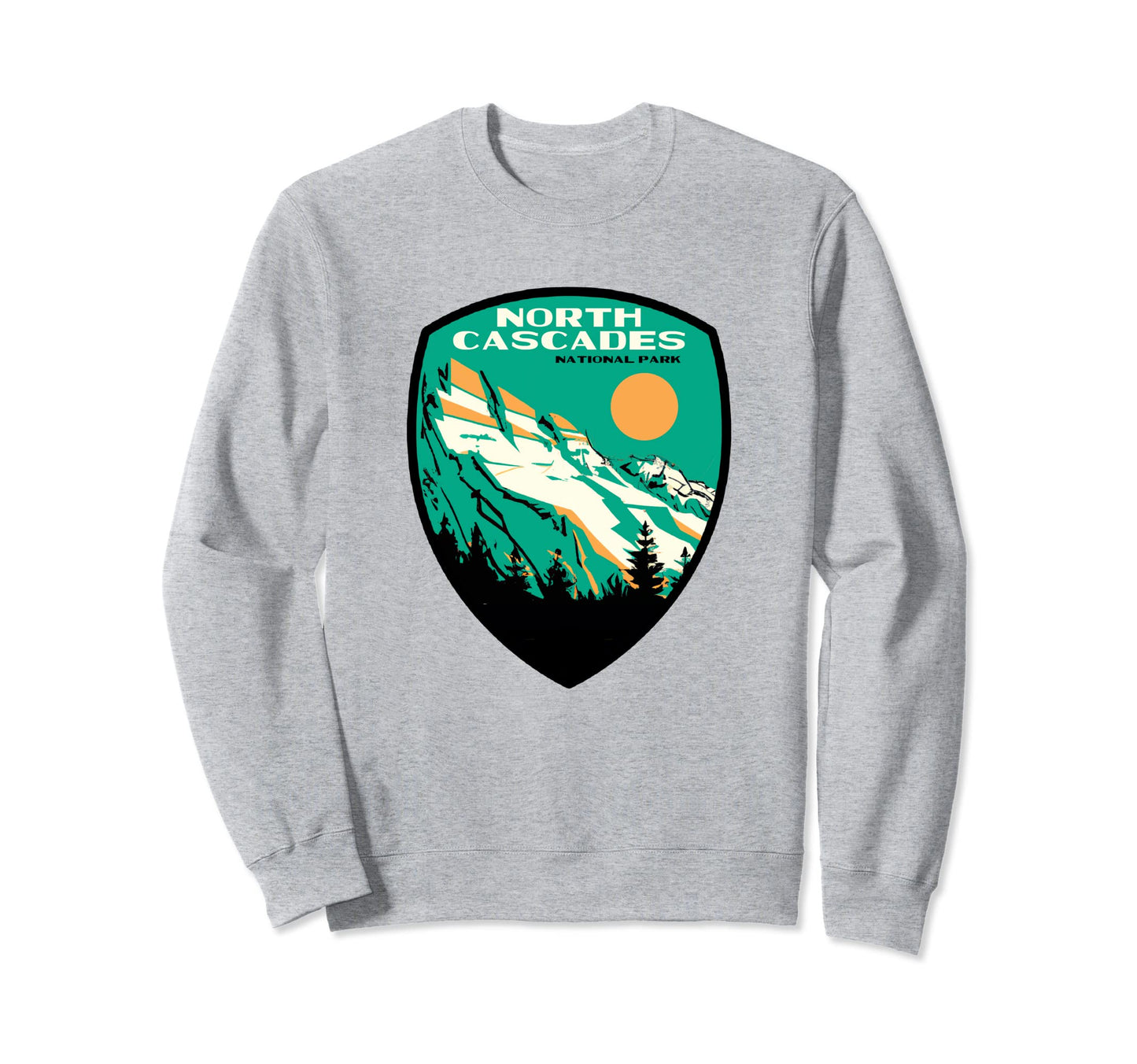 North Cascades National Park Wpa Sweatshirt - Aesthetic Graphic Unisex