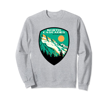 North Cascades National Park Wpa Sweatshirt - Aesthetic Graphic Unisex