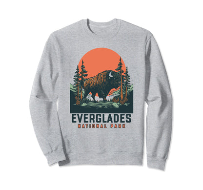 Everglades National Park Bison Sweatshirt - Graphic Print Men Women