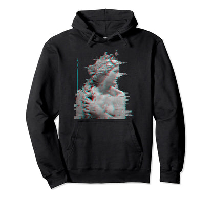 Vaporwave Glitch Art Aesthetic 80S Hoodie - Aesthetic Graphic Men Women
