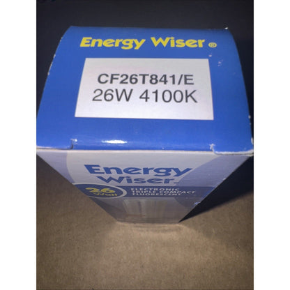 Bulbrite 524346 CF26T841/E CFL 26W T4 Triple Tube 4-Pin GX24q-3 4100k Cool White