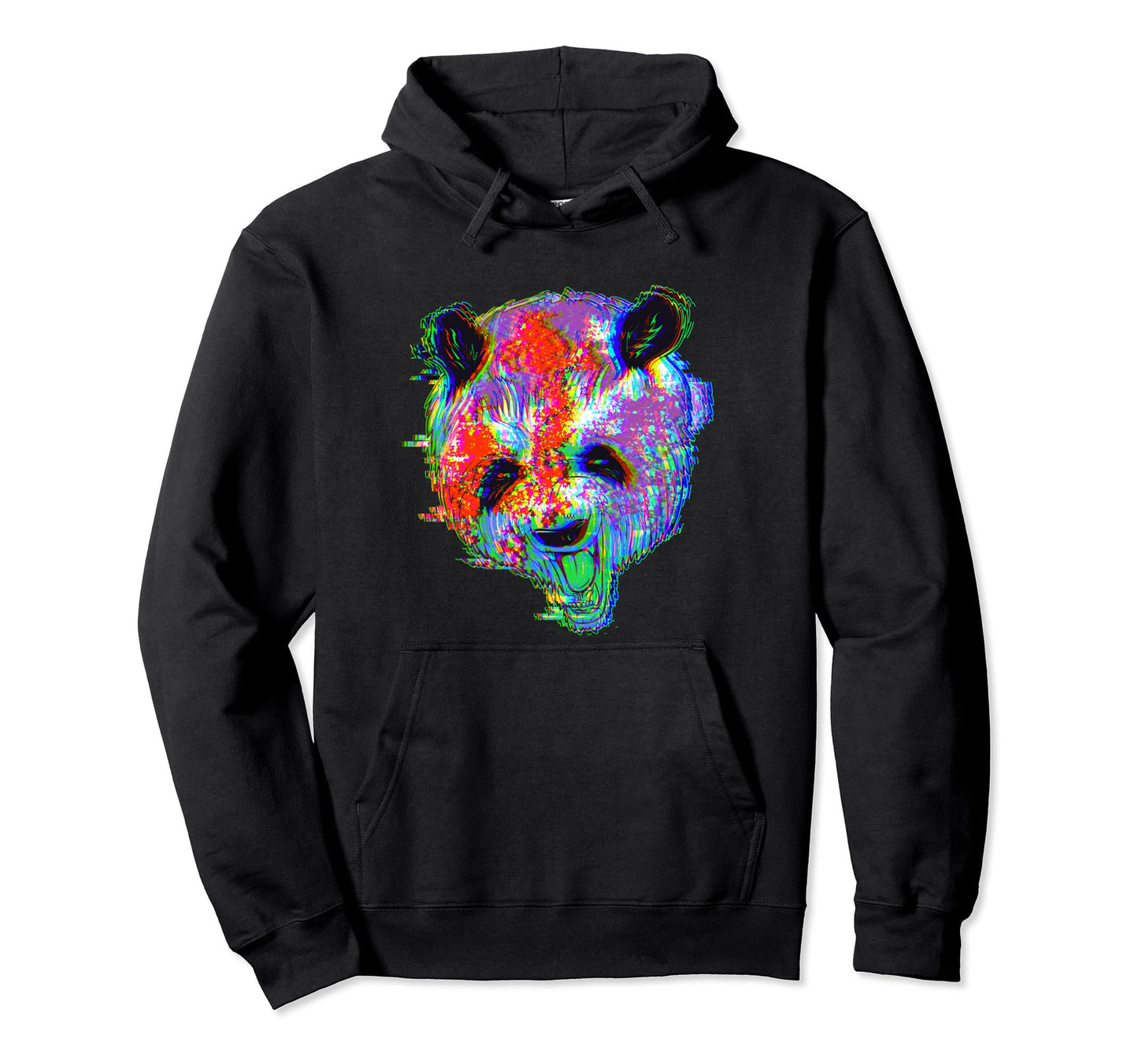 Panda Angry Bear Vaporwave Aesthetic Art Hoodie - Novelty Apparel Unisex