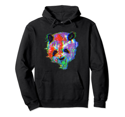 Panda Angry Bear Vaporwave Aesthetic Art Hoodie - Novelty Apparel Unisex