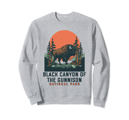 Black Canyon Gunnison National Park Sweatshirt - Novelty Apparel Unisex