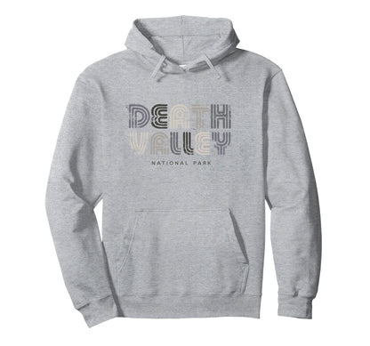 Death Valley National Park 70S 80S Type Hoodie - Trendy Graphic for Adults