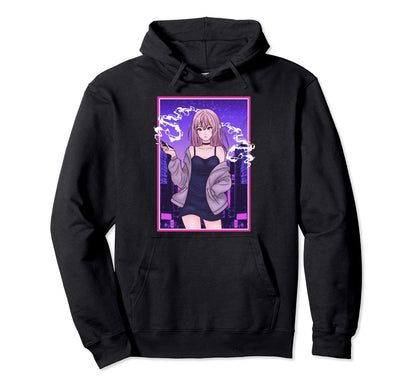 Vaporwave Anime Aesthetics Lover Hoodie - Fun Novelty Design Men Women