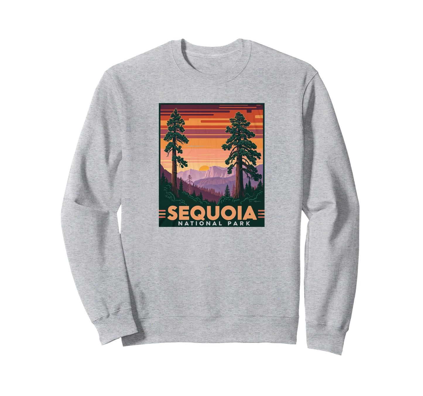 Sequoia National Park Sunset Landscape Sweatshirt - Graphic Print Men Women