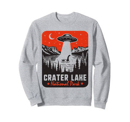Crater Lake National Park Ufo Loch Sweatshirt - Novelty Apparel Unisex