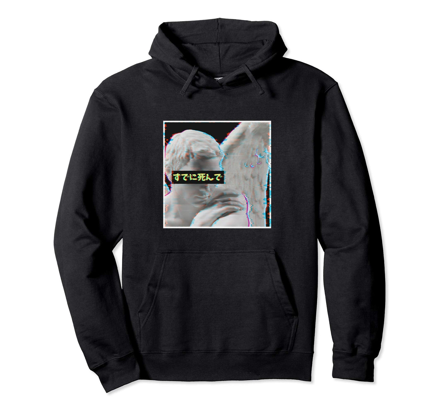 Vaporwave Aesthetic Angel Statue Lover Gift Hoodie - Trendy Graphic Unisex