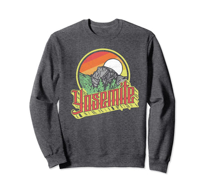 Yosemite National Park Half Dome Sweatshirt - Unique Graphic Unisex