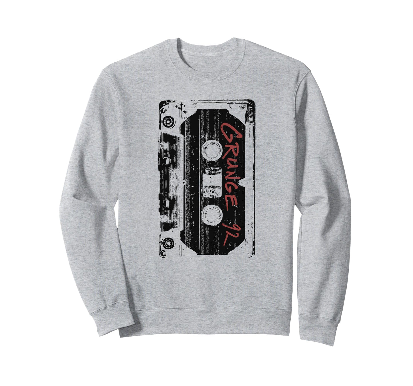 Grunge 90S Concert Mixtape Sweatshirt - Minimalist Print for Adults