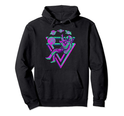 Aesthetic Astronaut Vaporwave Outer Hoodie - Novelty Apparel Men Women