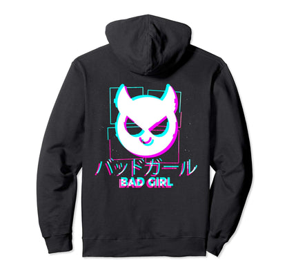 Japanese Glitch Bad Anime Aesthetic Hoodie - Trendy Graphic for Adults