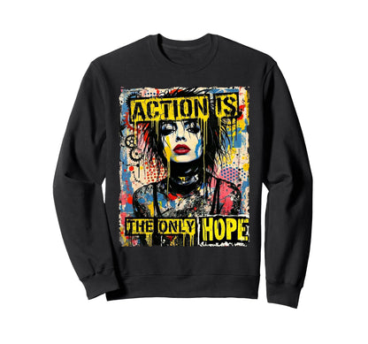 Punk Colorful 90S Grunge Graffiti Sweatshirt - Casual Everyday Wear Unisex