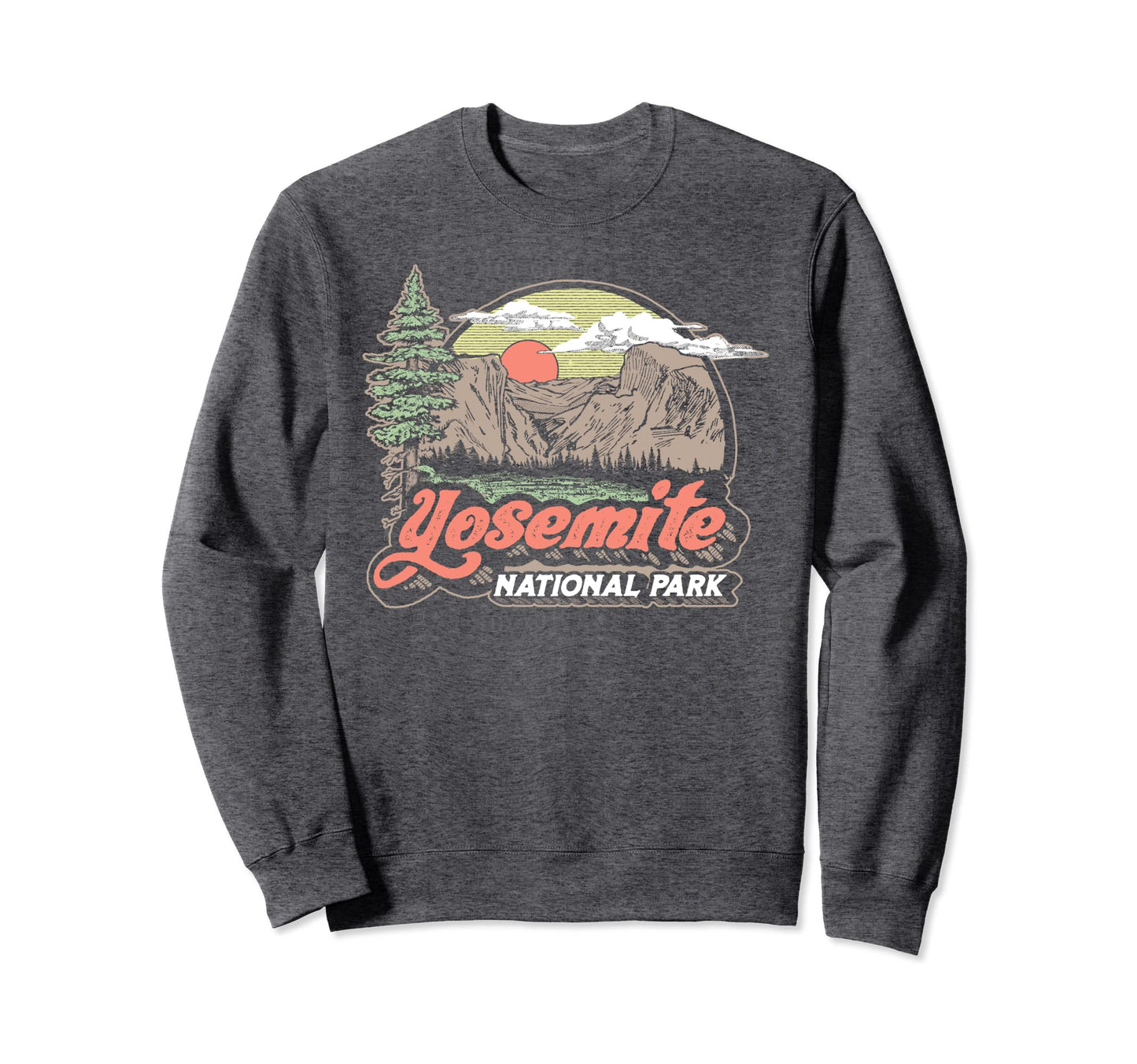 Yosemite National Park Eighties 80S Sweatshirt - Trendy Graphic for Adults
