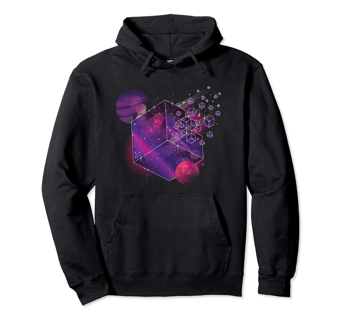 Polygonal Space Vaporwave Aesthetic Hoodie - Unique Graphic Unisex