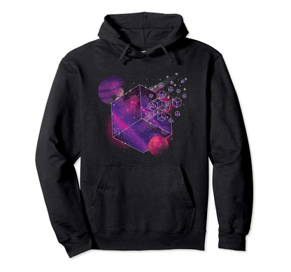 Polygonal Space Vaporwave Aesthetic Hoodie - Unique Graphic Unisex