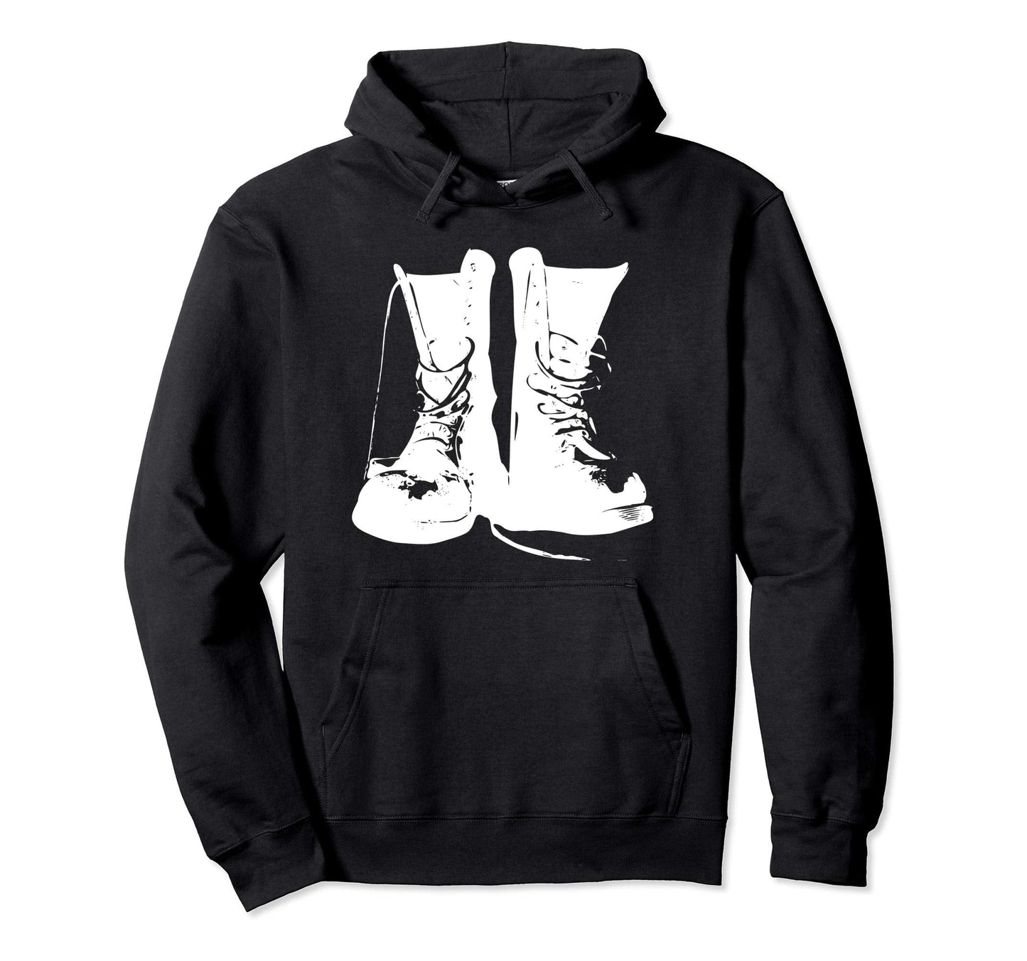 Grunge Rock Boots 90S Punk Rocker Band Hoodie - Fun Novelty Design Unisex
