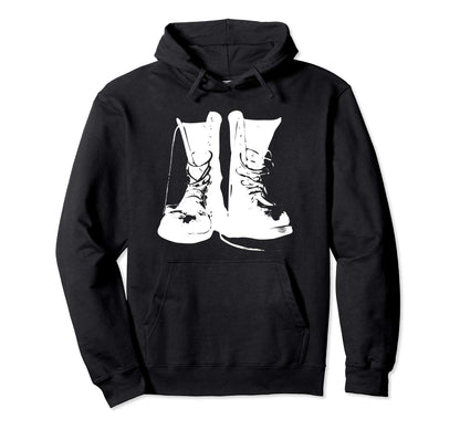 Grunge Rock Boots 90S Punk Rocker Band Hoodie - Fun Novelty Design Unisex