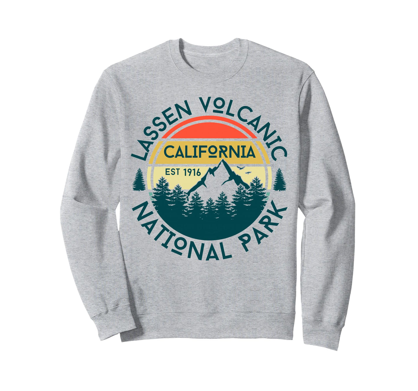 Lassen Volcanic National Park Sweatshirt - Unique Graphic Men Women
