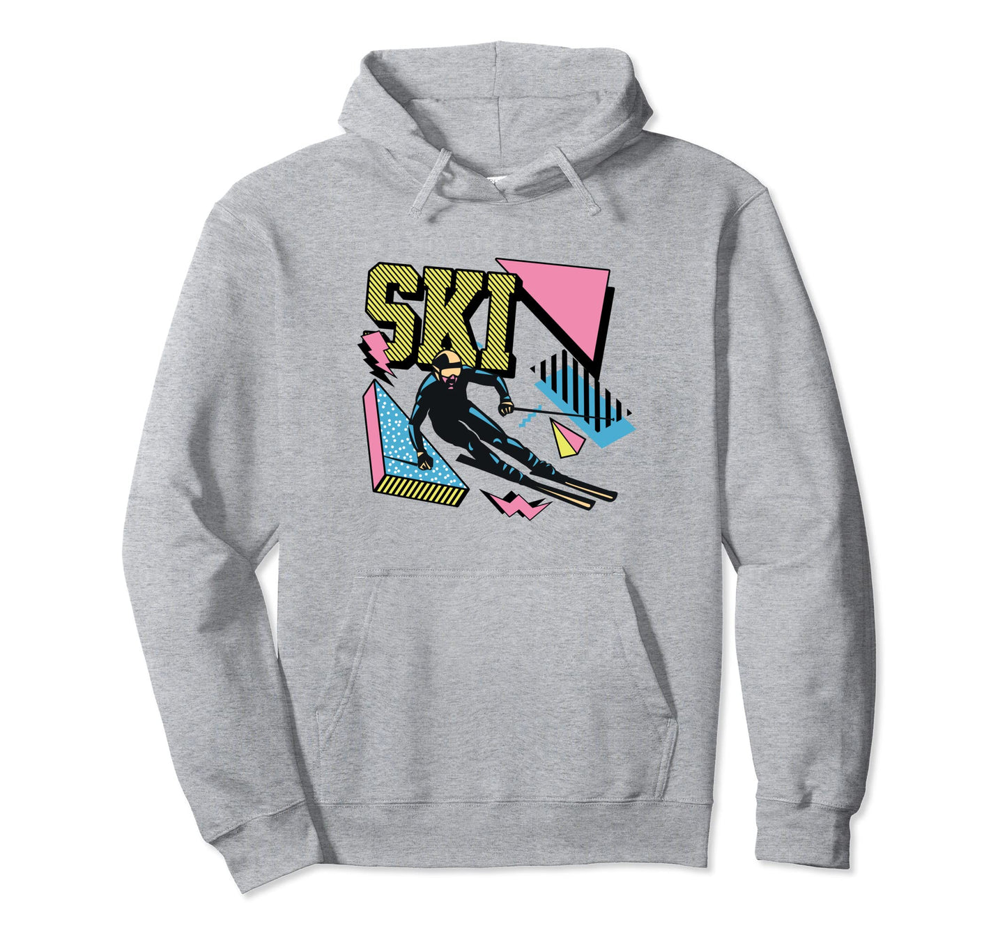 90S Ski Slopes Grunge Skier Skiing Hoodie - Casual Everyday Wear Men Women