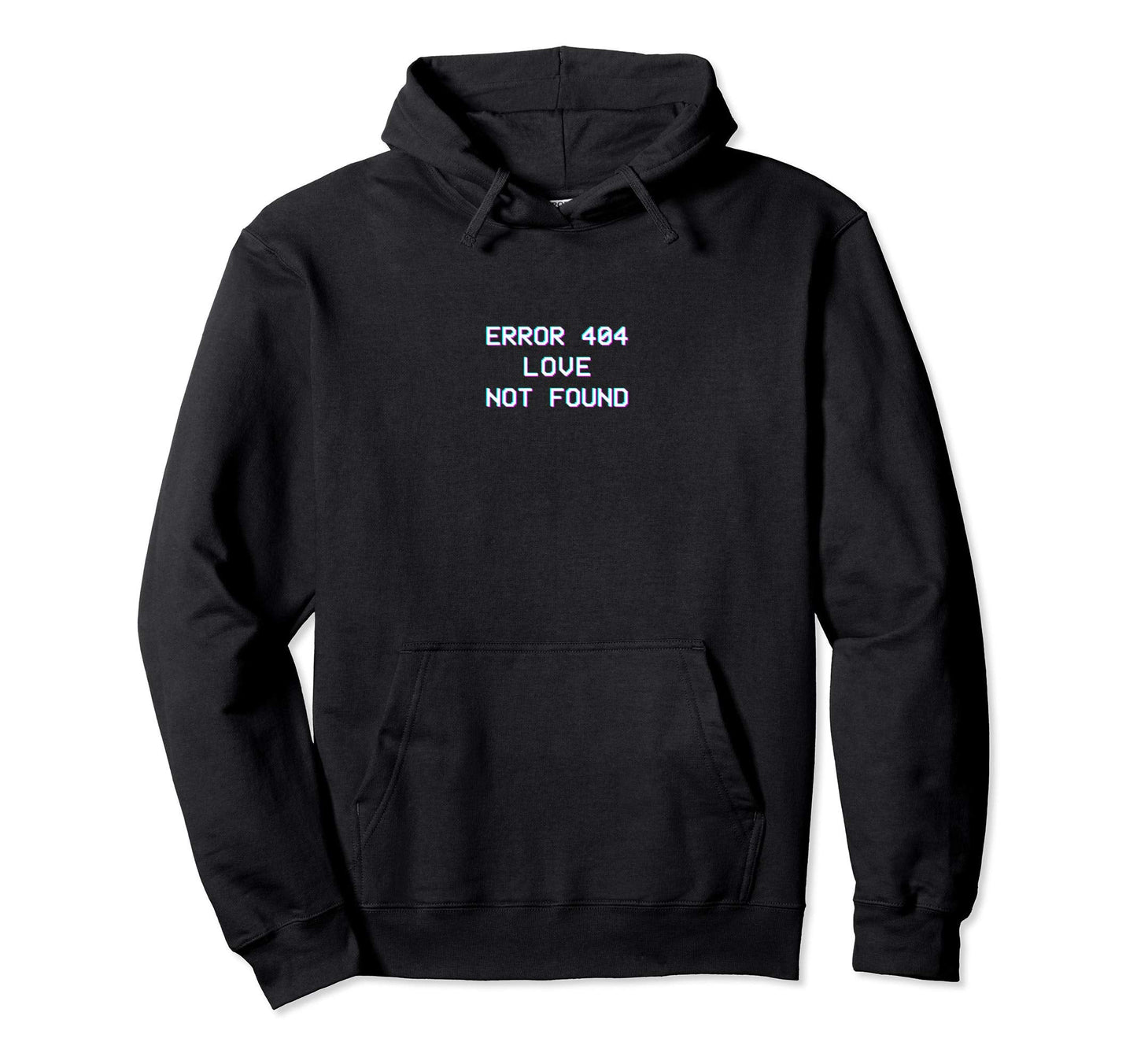Error 404 Love Not Found Vaporwave Hoodie - Streetwear Style Men Women