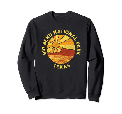Big Bend National Park Texas Badge Sweatshirt - Unique Graphic for Adults