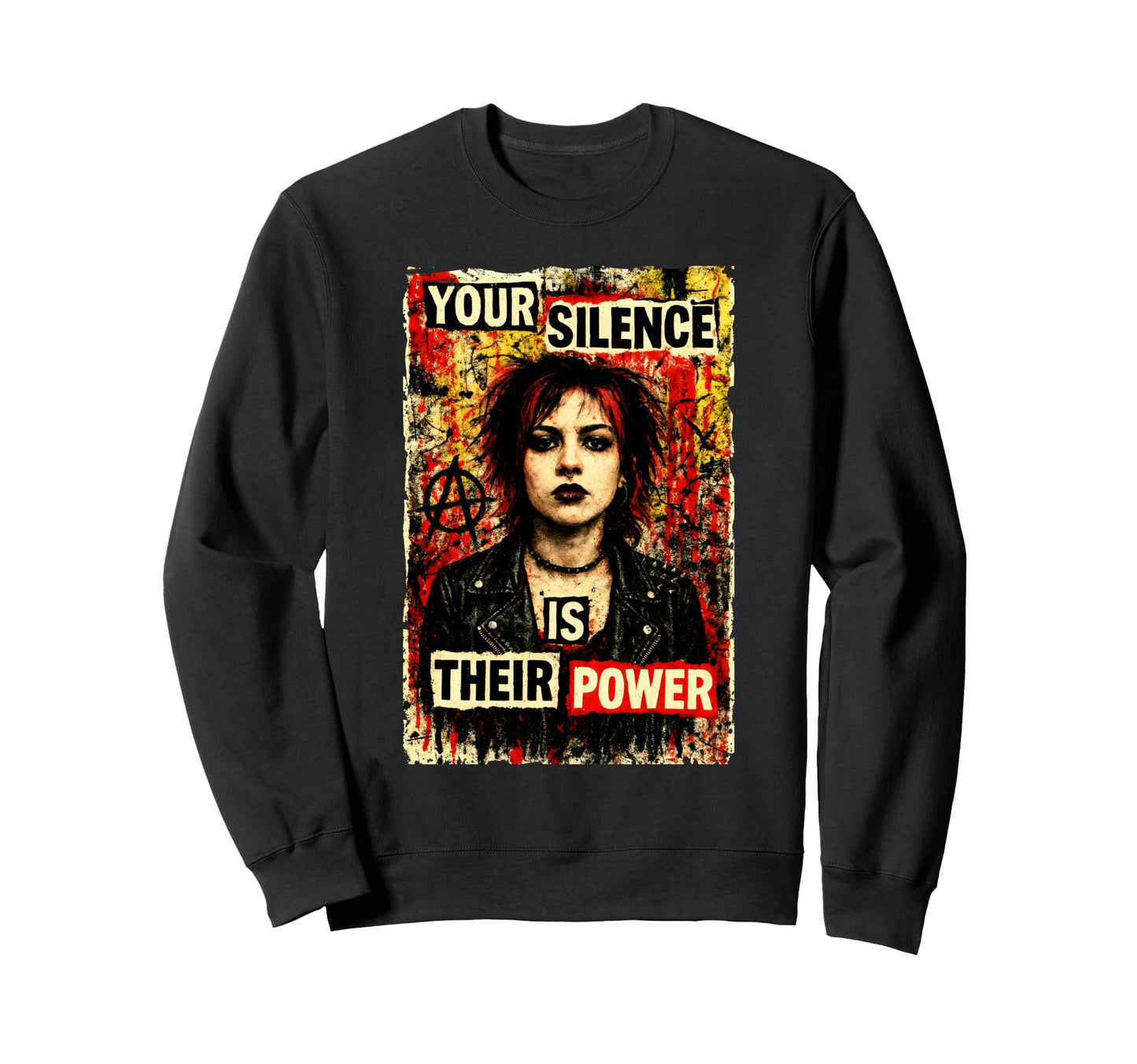 Punk 90S Grunge Urban Street Art Sweatshirt - Novelty Apparel Unisex
