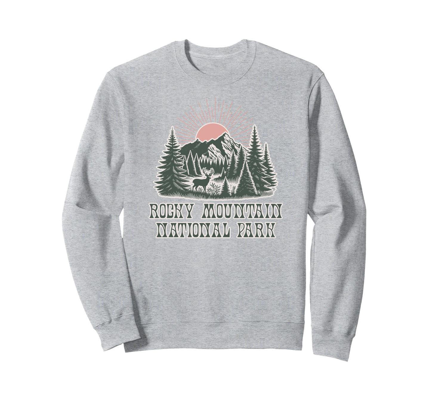 Rocky Mountain National Park Sweatshirt - Custom Art Print for Adults