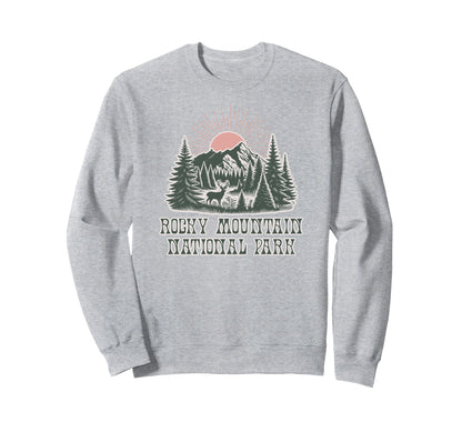 Rocky Mountain National Park Sweatshirt - Custom Art Print for Adults