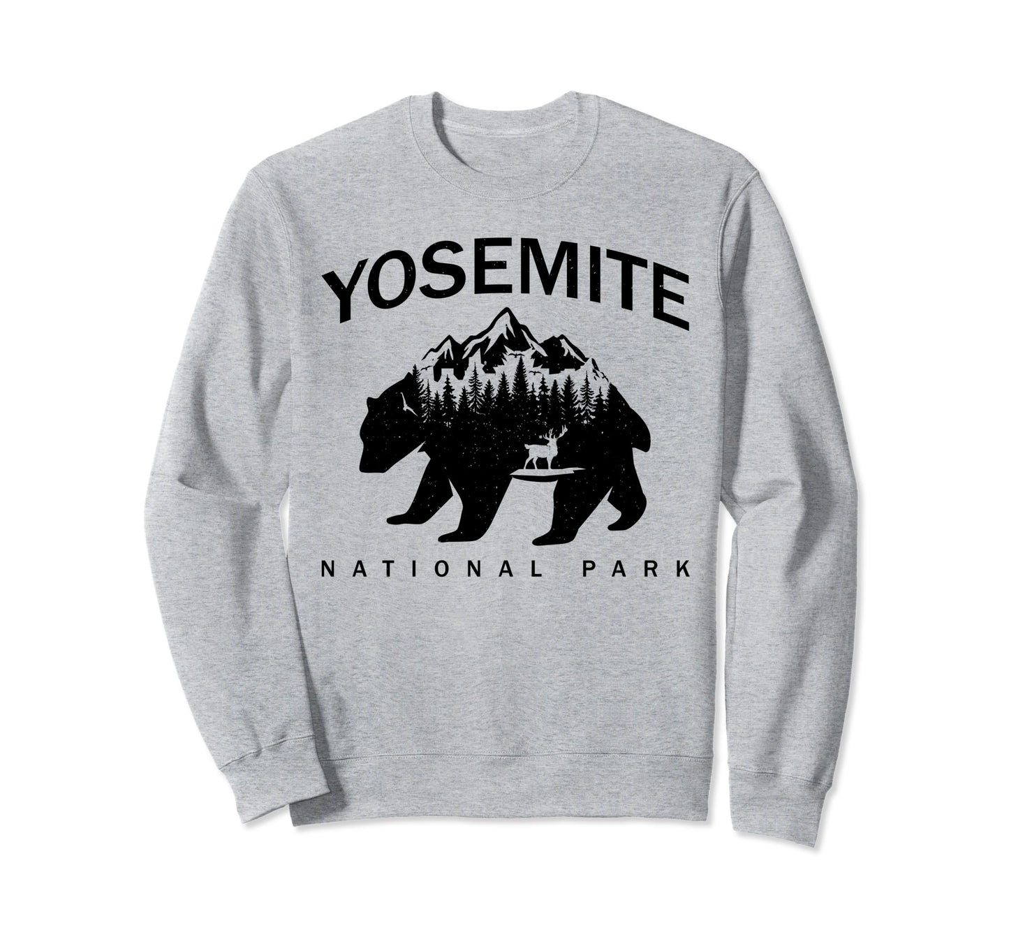 Yosemite National Park Bear Souvenir Sweatshirt - Custom Art Print Unisex