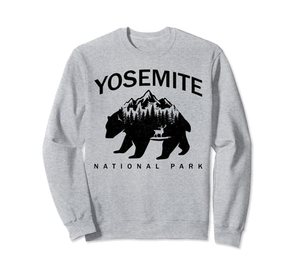 Yosemite National Park Bear Souvenir Sweatshirt - Custom Art Print Unisex