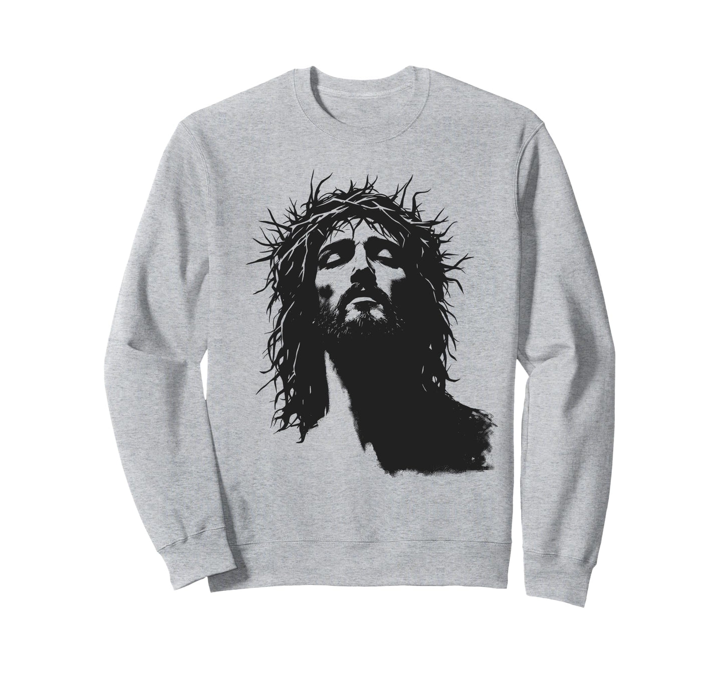 Jesus Grunge Portrait Christian Sweatshirt - Streetwear Style Men Women