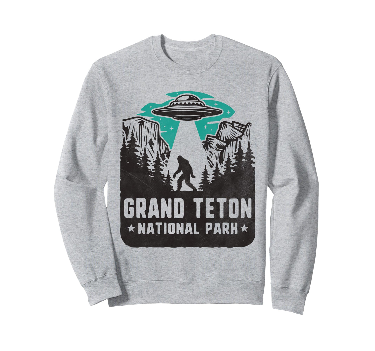 Grand Teton National Park Ufo And Sweatshirt - Graphic Print Men Women