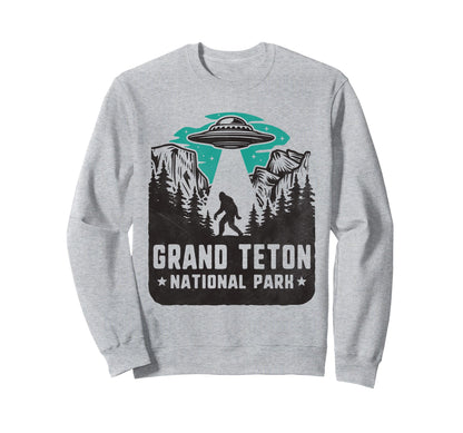 Grand Teton National Park Ufo And Sweatshirt - Graphic Print Men Women