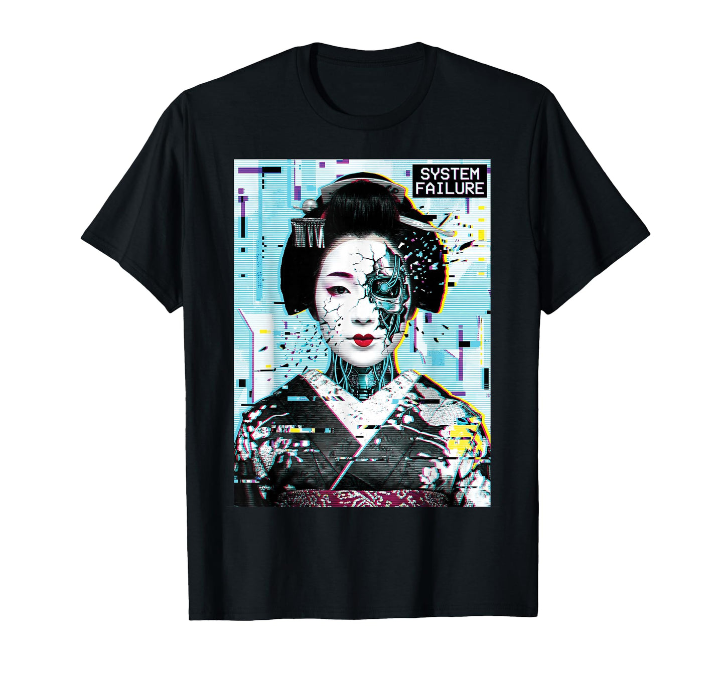 Japanese Streetwear Cyberpunk Geisha T-Shirt - Novelty Apparel Unisex