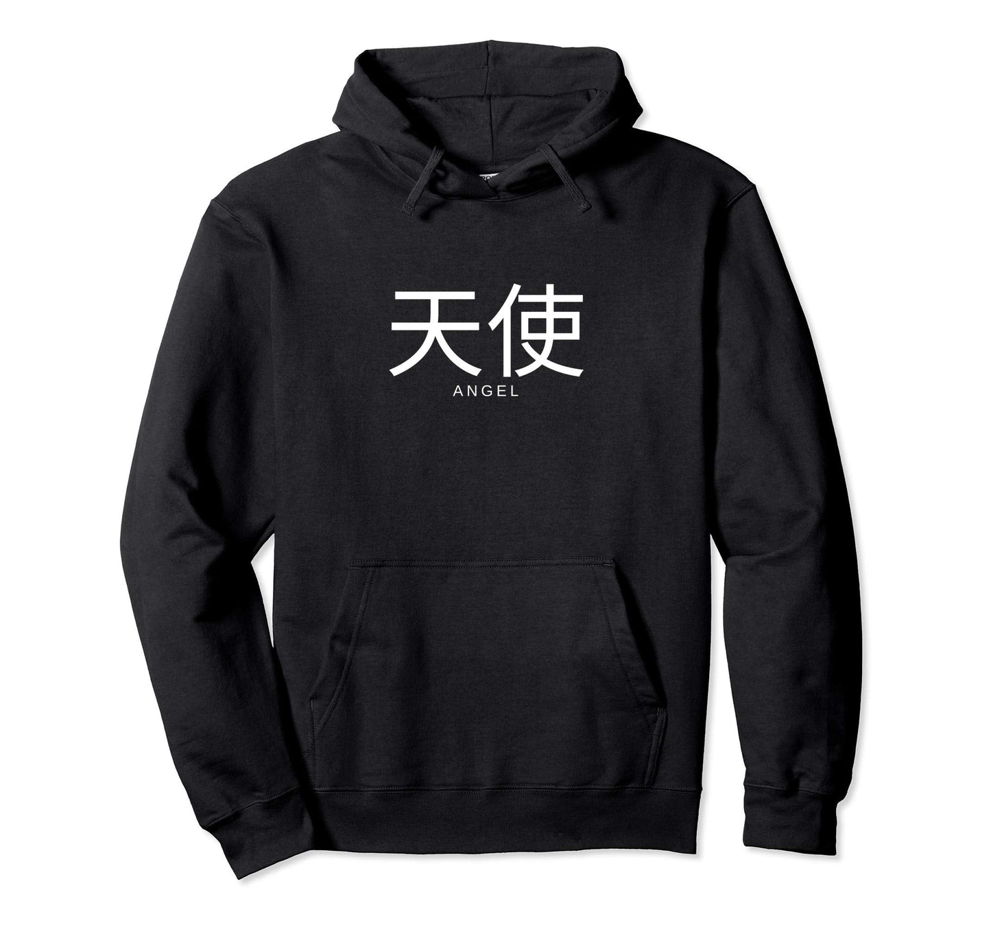 Angel Japanese Text Vaporwave Hoodie - Aesthetic Graphic Men Women