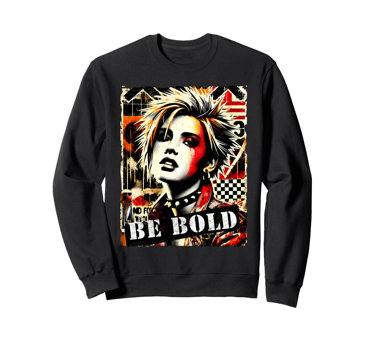 Punk Graffiti 90S Grunge Sweatshirt - Fun Novelty Design Men Women
