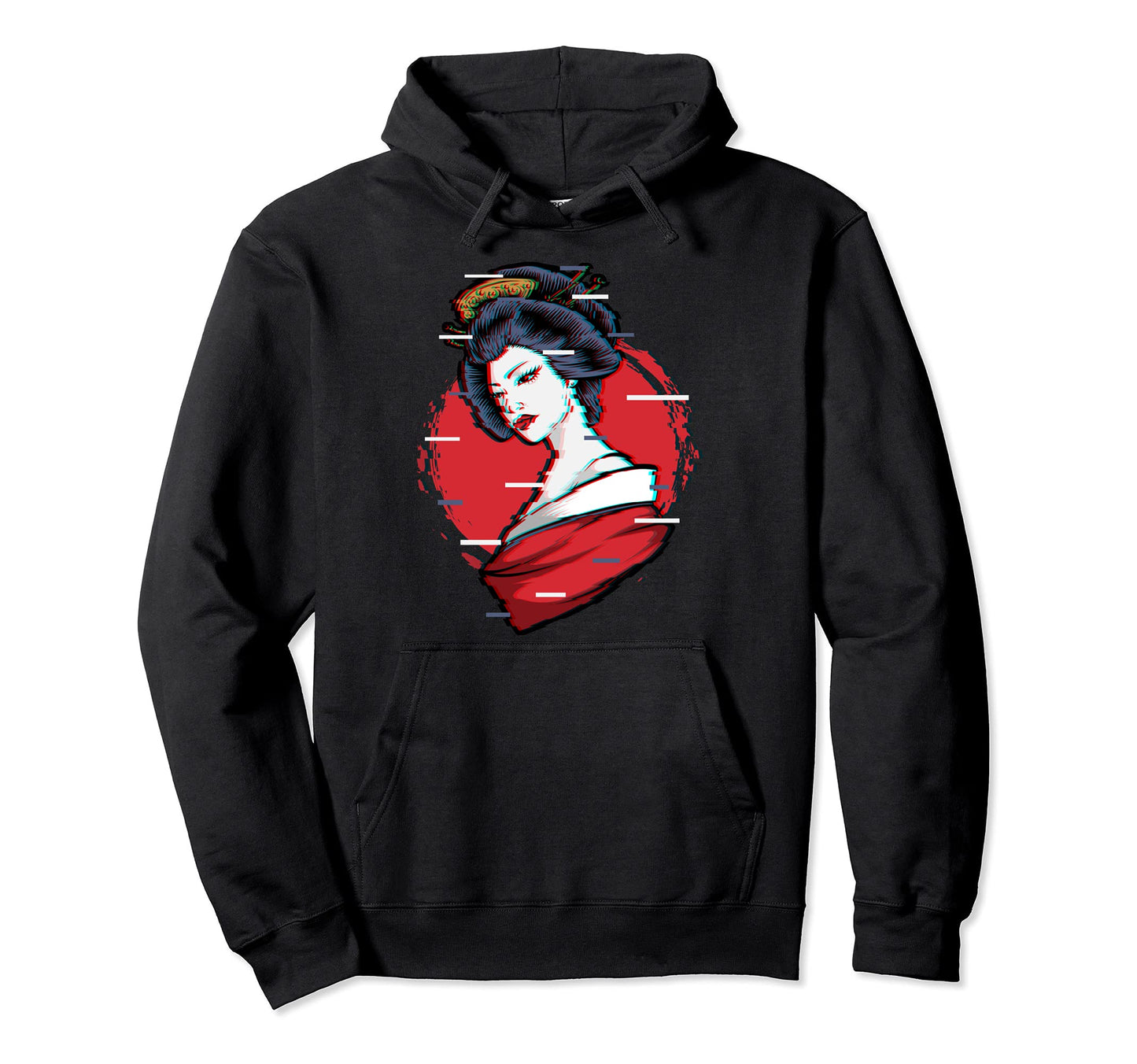 Kawaii Geisha Japanese Traditional Hoodie - Streetwear Style for Adults