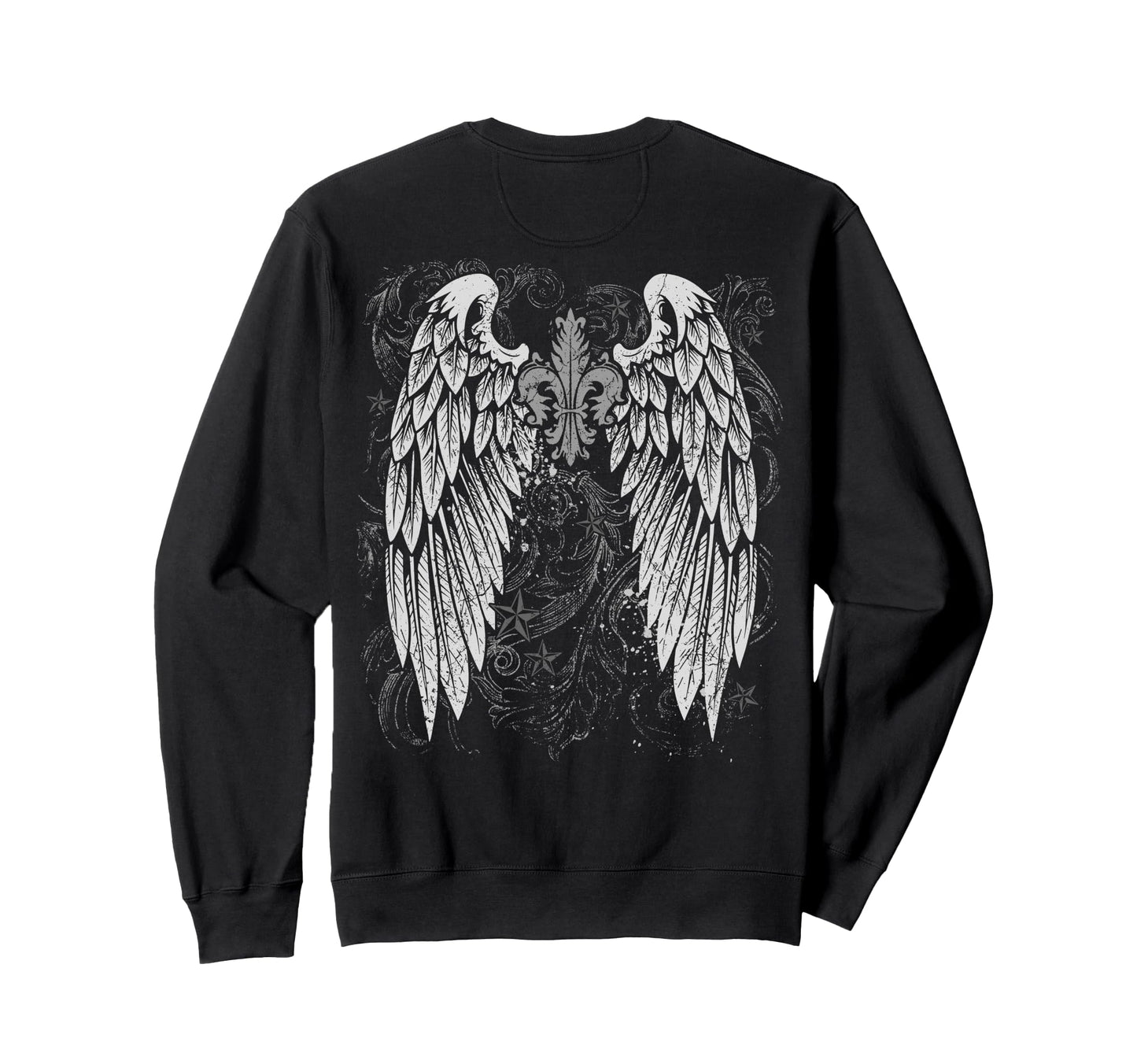 Grunge Wings Angel Back Y2K 2000S Sweatshirt - Unique Graphic for Adults