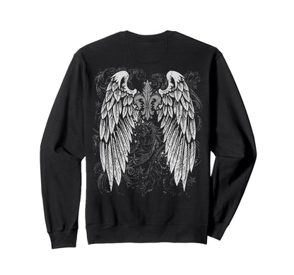 Grunge Wings Angel Back Y2K 2000S Sweatshirt - Unique Graphic for Adults