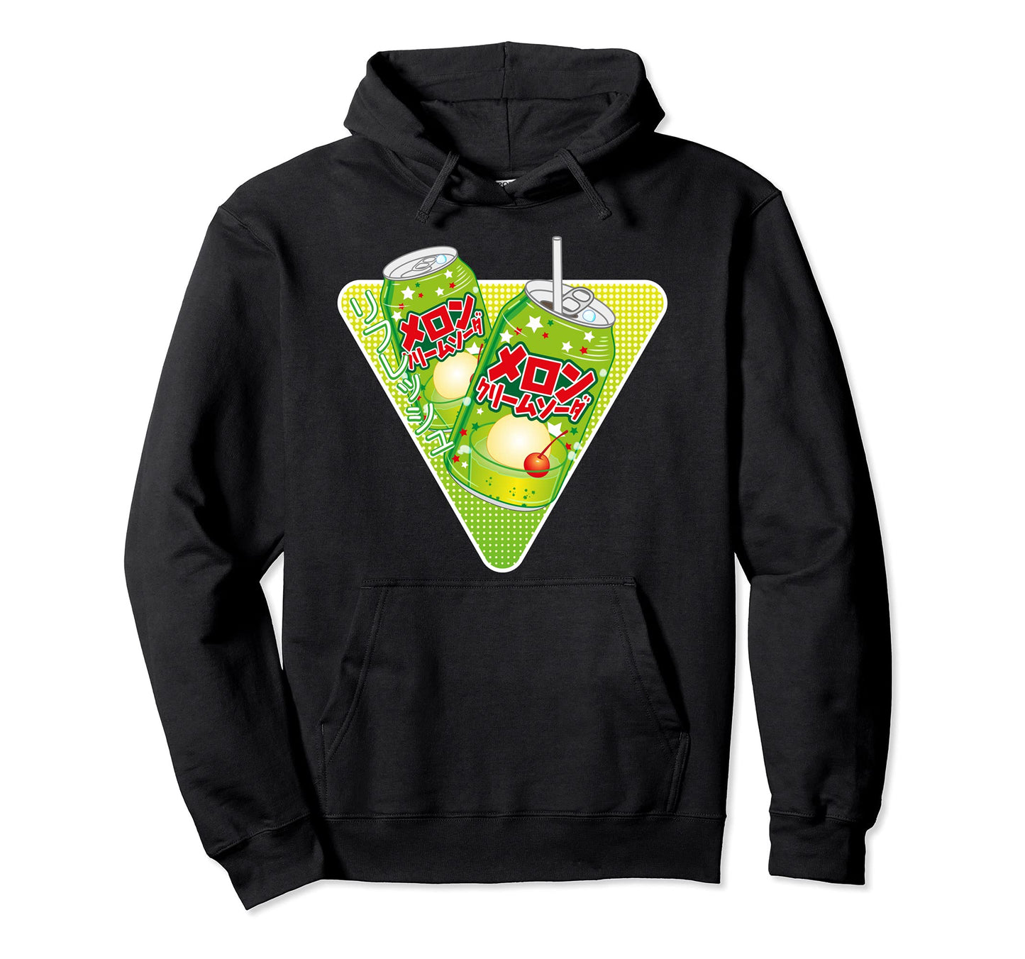 Kawaii Melon Soda Vaporwave Aesthetic Hoodie - Minimalist Print Unisex