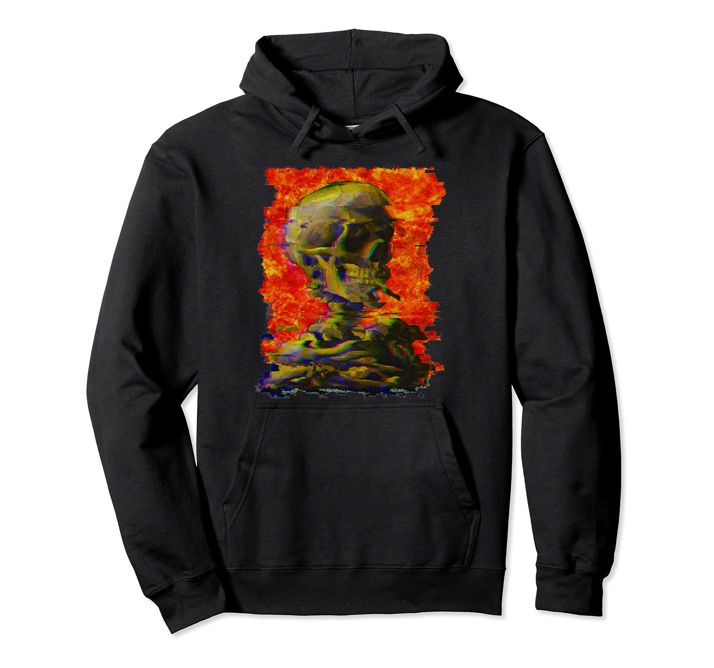 Van Gogh Skull Vaporwave Aesthetic Hoodie - Novelty Apparel Unisex