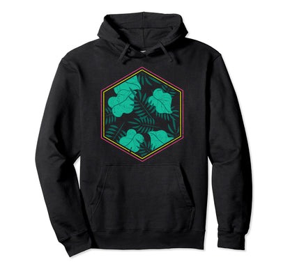 1990S Aesthetic Palm Tree Leaves 80S Hoodie - Aesthetic Graphic Men Women