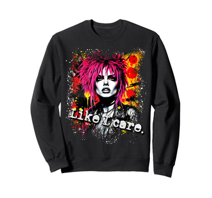 Punk 90S Grunge Distressed Graffiti Sweatshirt - Unique Graphic Unisex