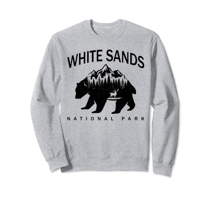 White Sands National Park Bear Sweatshirt - Aesthetic Graphic Unisex