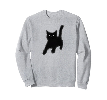 Y2K Cat Scary Back Tomcat 90S Sweatshirt - Fun Novelty Design Men Women